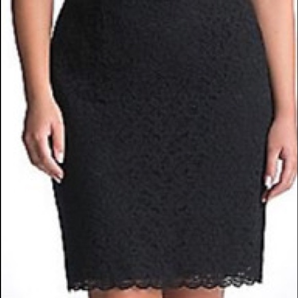 Lane Bryant Dresses & Skirts - Lane Bryant Black Lace Pencil Skirt